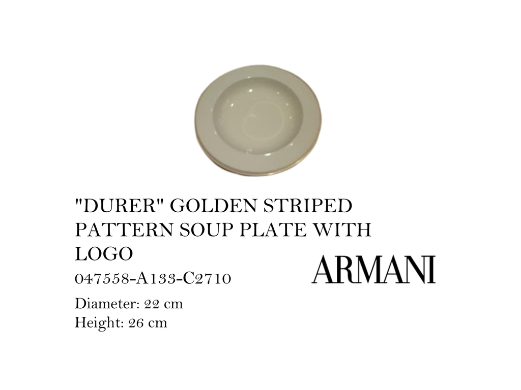 "DURER"  SOUP PLATE WITH LOGO