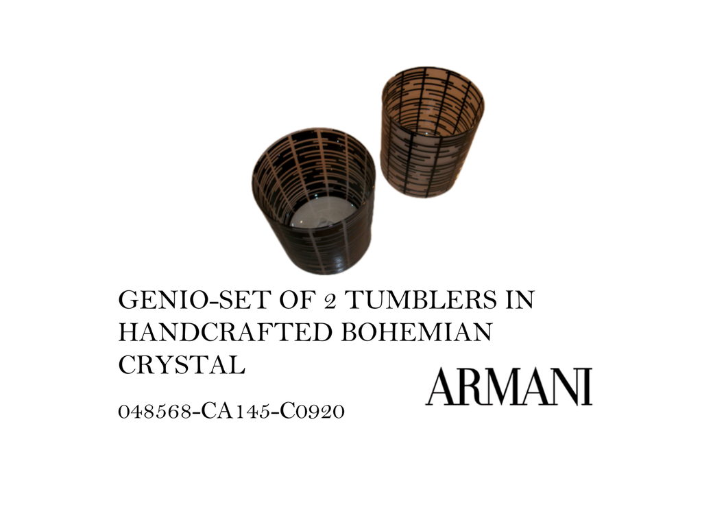 GENIO-SET OF 2 TUMBLERS IN HANDCRAFTED BOHEMIAN CRYSTAL