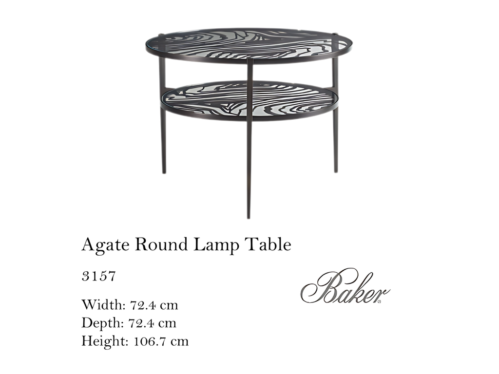 AGATE ROUND LAMP TABLE