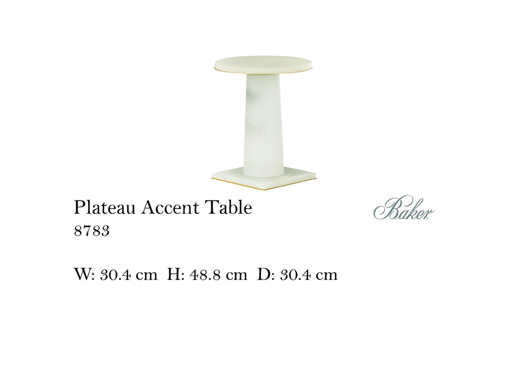 PLATEAU ACCENT TABLE - WHT