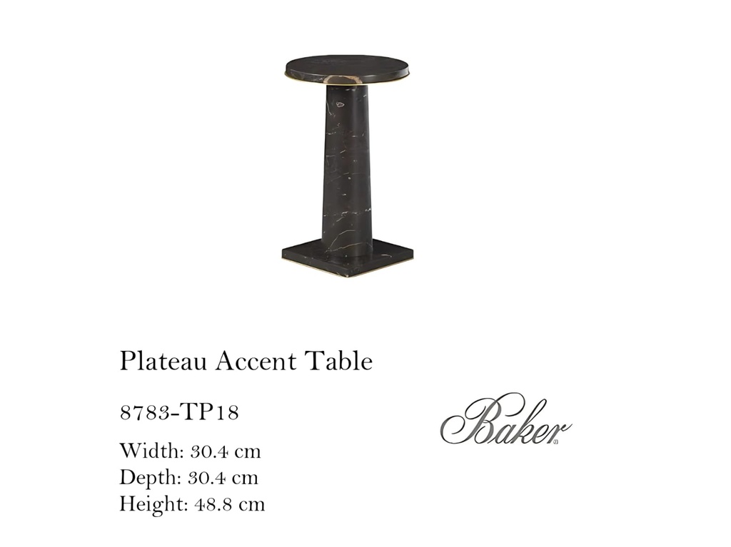 PLATEAU ACCENT TABLE - BROWN