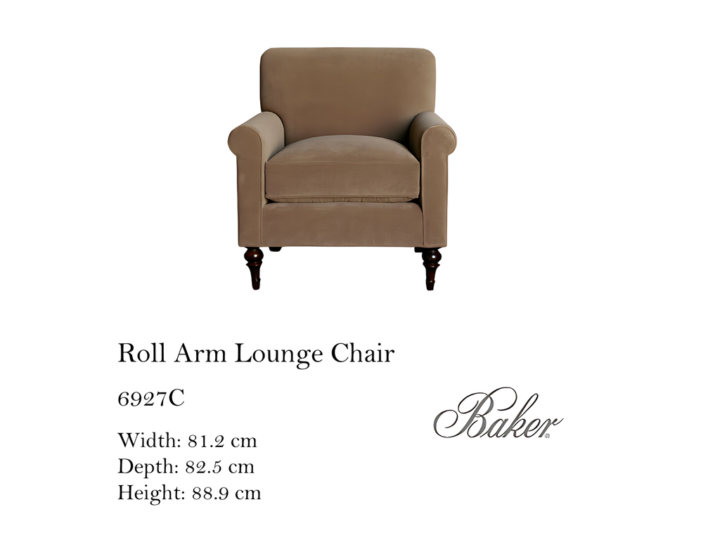 ROLL ARM LOUNGE CHAIR
