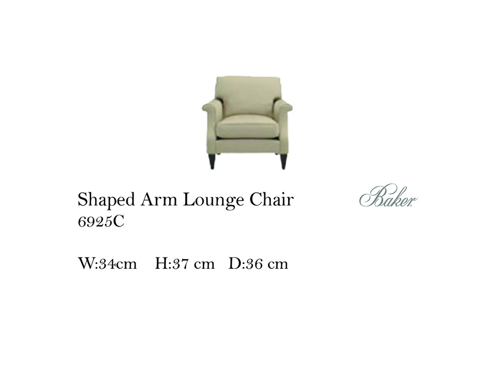 SHAPED ARM LOUNGE CHAIR