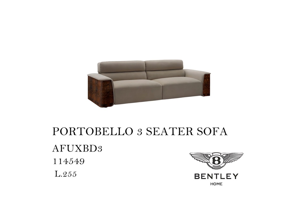PORTOBELLO 3 SEATER SOFA