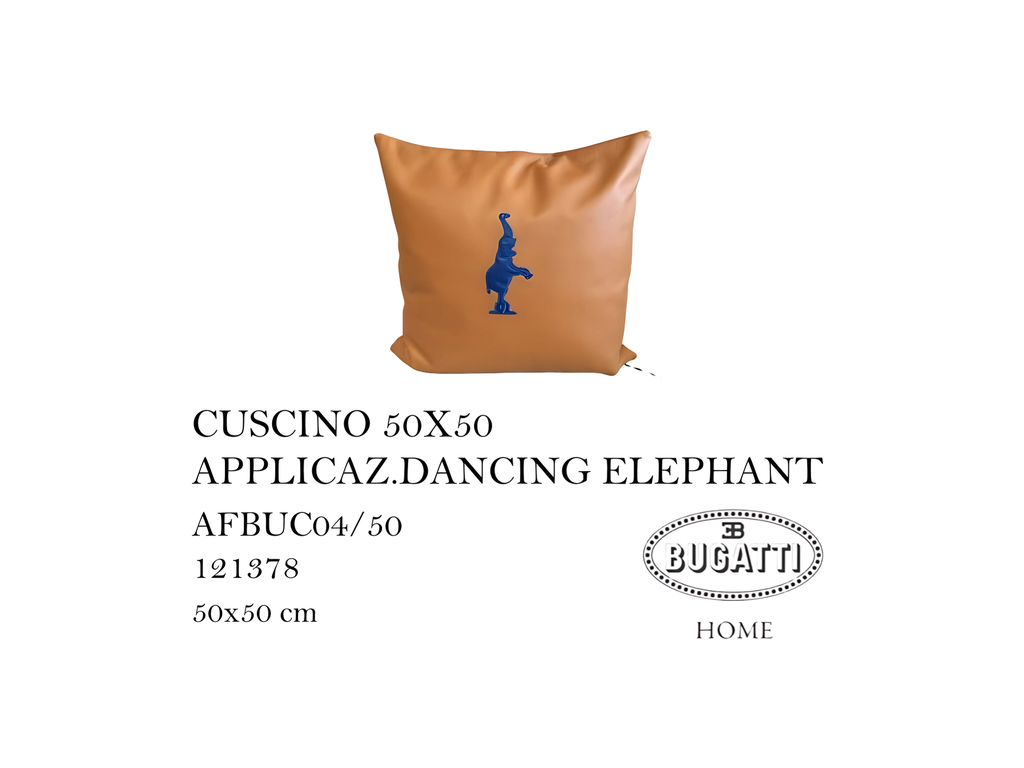 CUSCINO 50X50 APPLICAZ.DANCING ELEPHANT