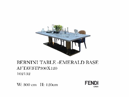 BERNINI LEATHER RECTANGULAR TOP