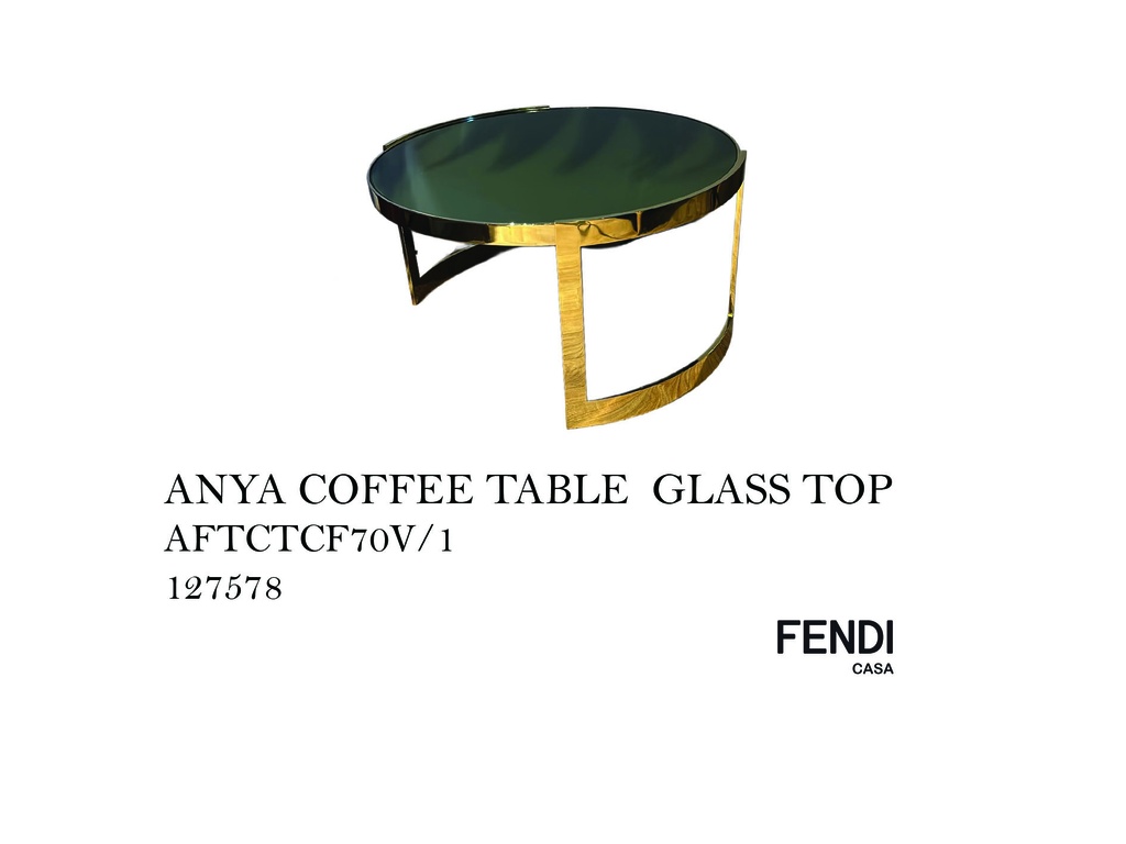 ANYA COFFEE TABLE GLASS TOP