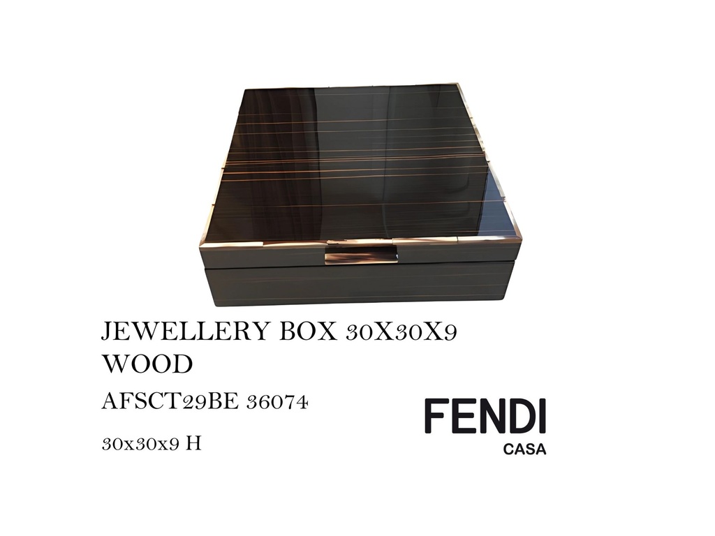JEWELLERY BOX 30X30X9 WOOD