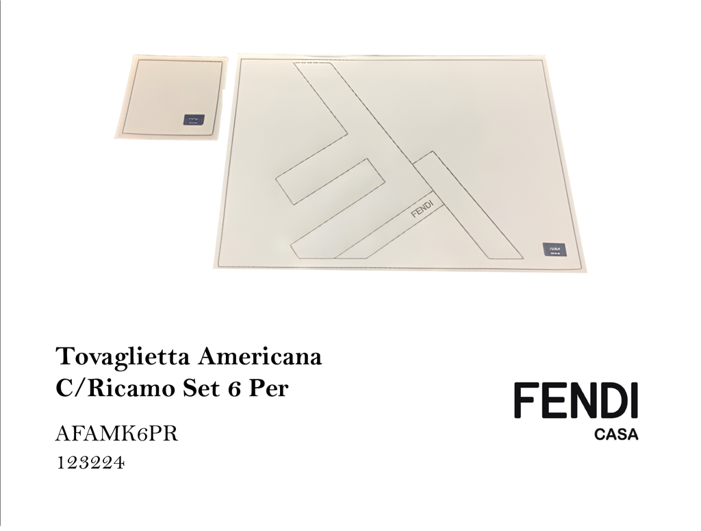 TOVAGLIETTA AMERICANA C/RICAMO SET 6 PER