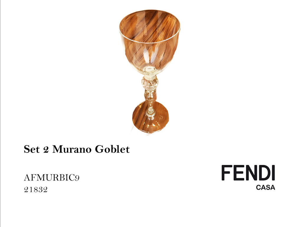 SET 2 MURANO GOBLET