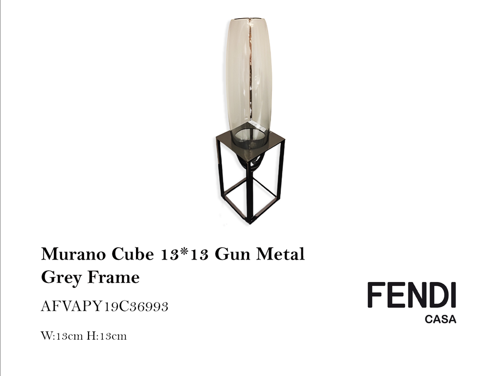 MURANO CUBE 13X13 GUN METAL GREY FRAME