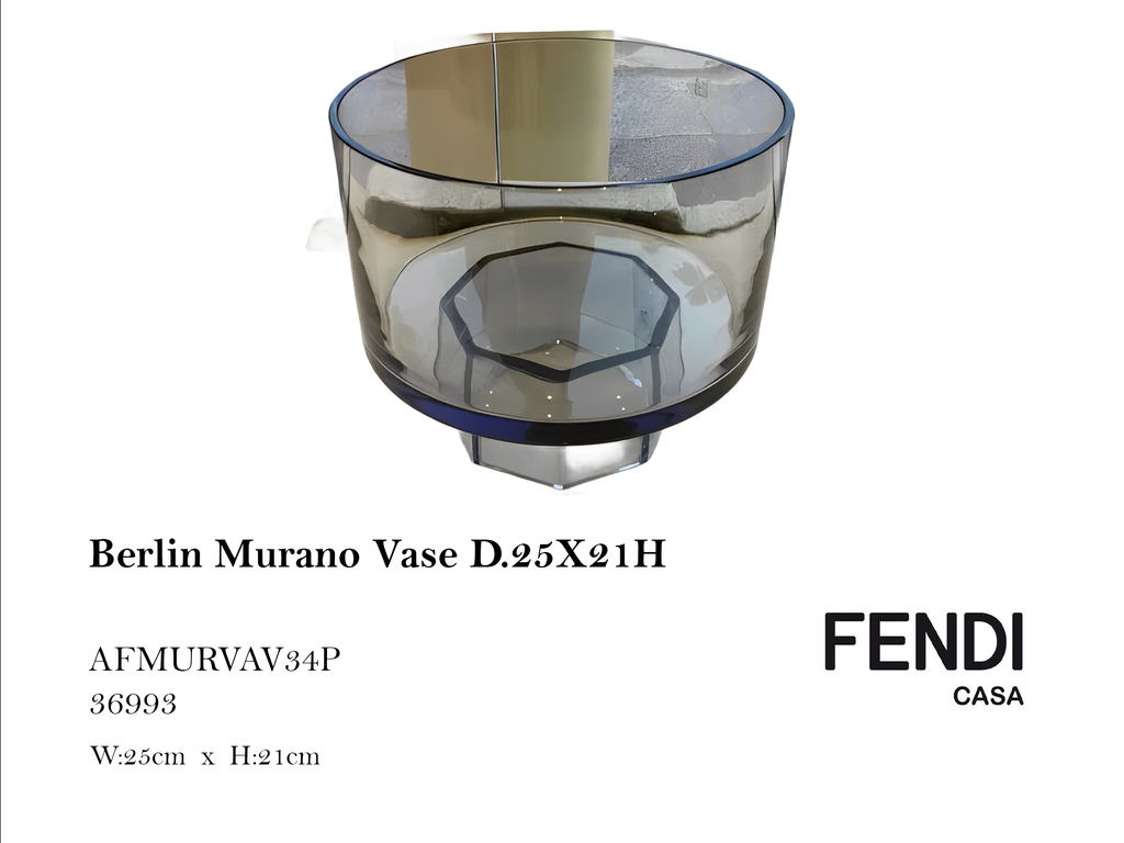 BERLIN MURANO VASE D.25X21H
