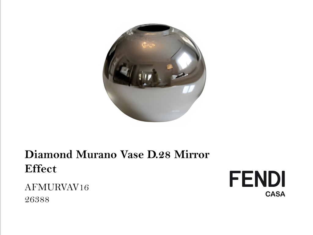 DIAMOND MURANO VASE D.28 MIRROR EFFECT