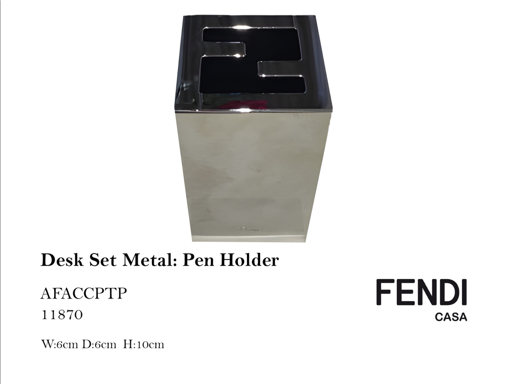 DESK SET METAL: PEN HOLDER