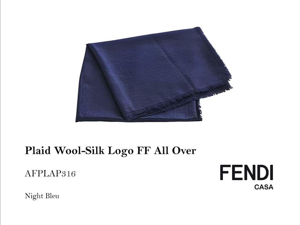 PLAID WOOL-SILK LOGO FF ALL OVER