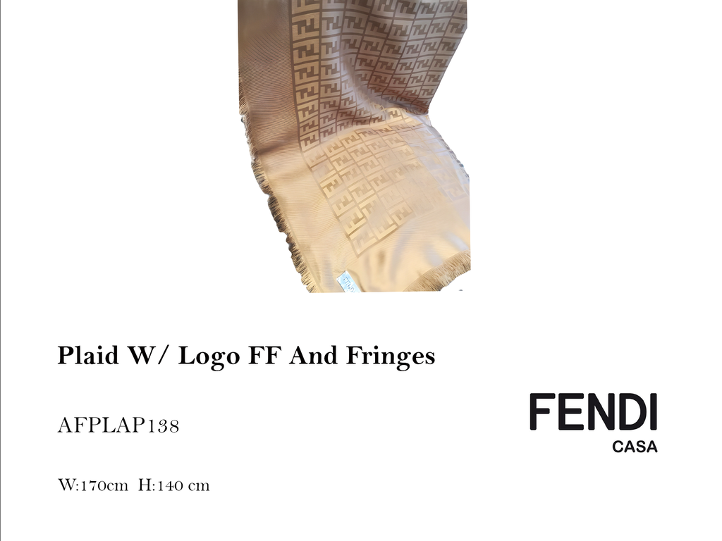 PLAID W/ LOGO FF AND FRINGES