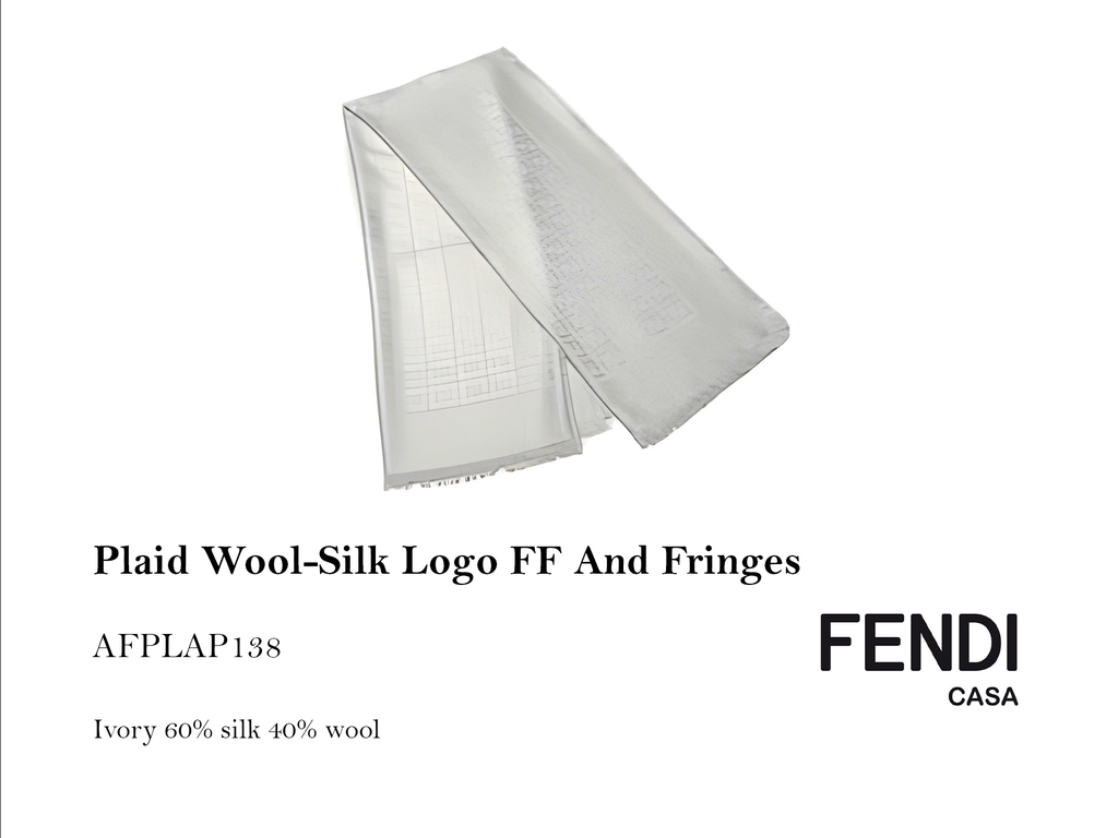 PLAID W/ LOGO FF AND FRINGES