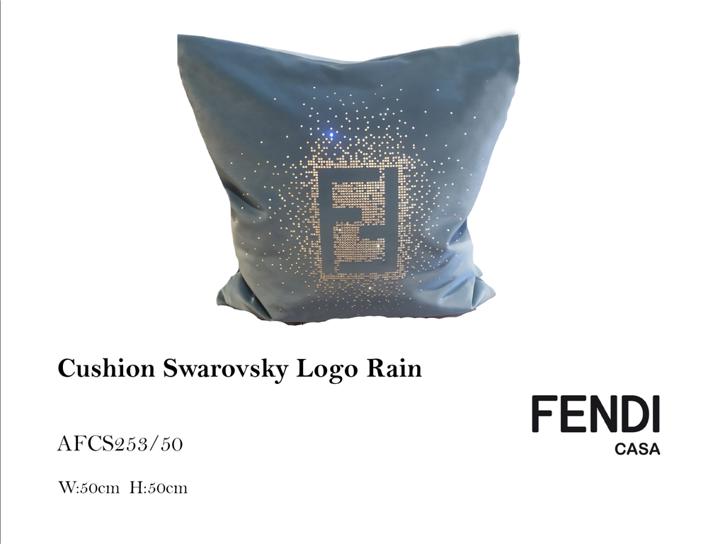 CUSHION SWAROVSKY LOGO RAIN