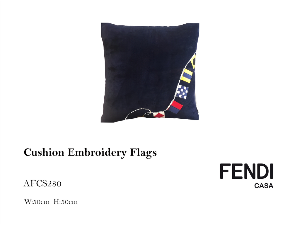 CUSHION EMBROIDERY FLAGS