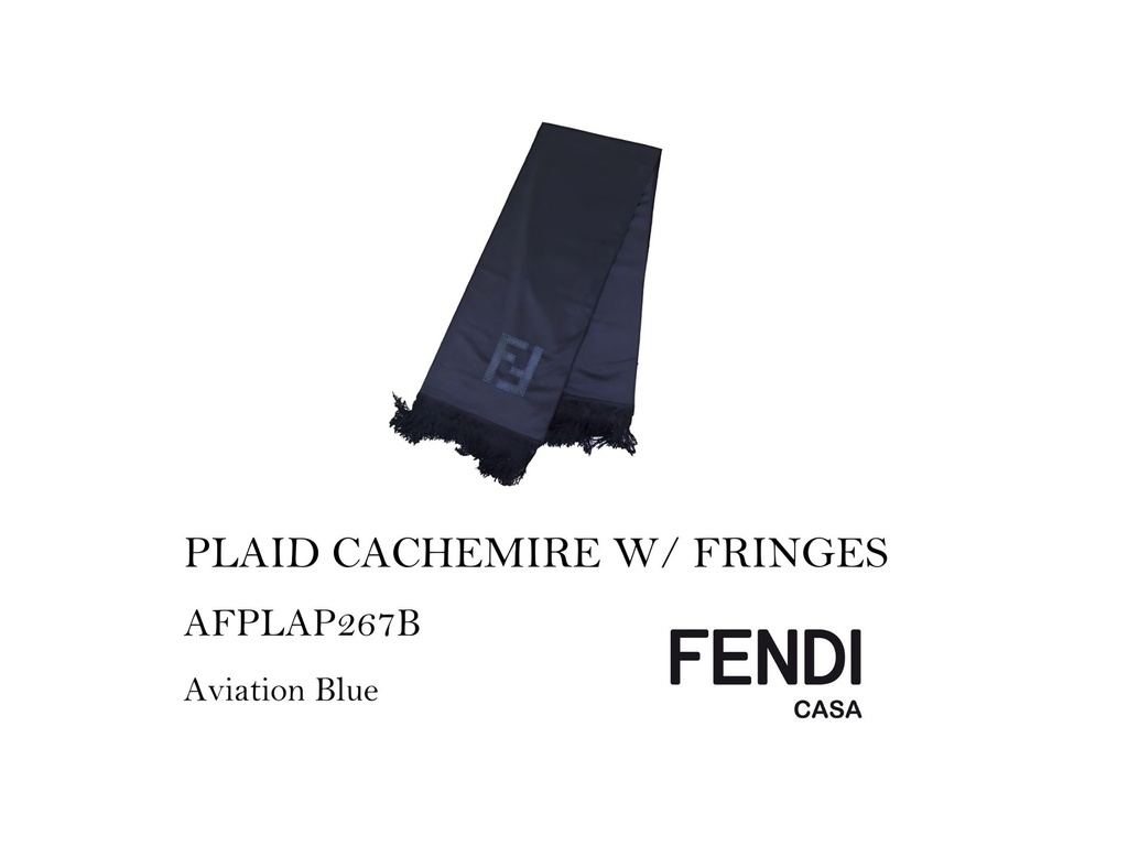 PLAID CACHEMIRE W/ FRINGES
