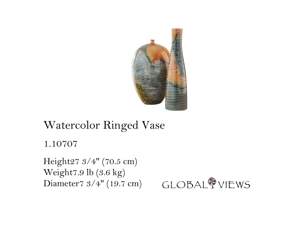WATERCOLOR RINGED VESSEL (H18)