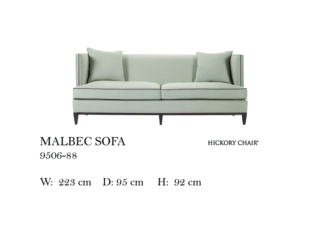 MALBEC SOFA WITH 2 PILLOWS