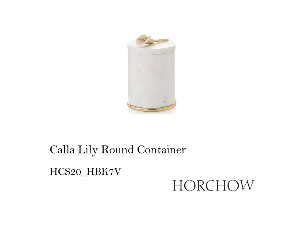 123240 Calla Lily Round Container