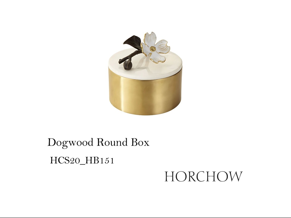123068 Dogwood Round Box