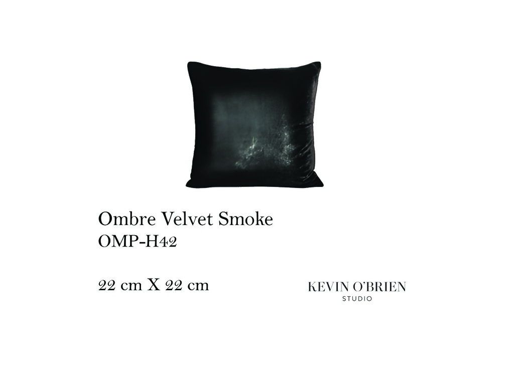 OMBRE VELVET PILLOW (SMOKE)