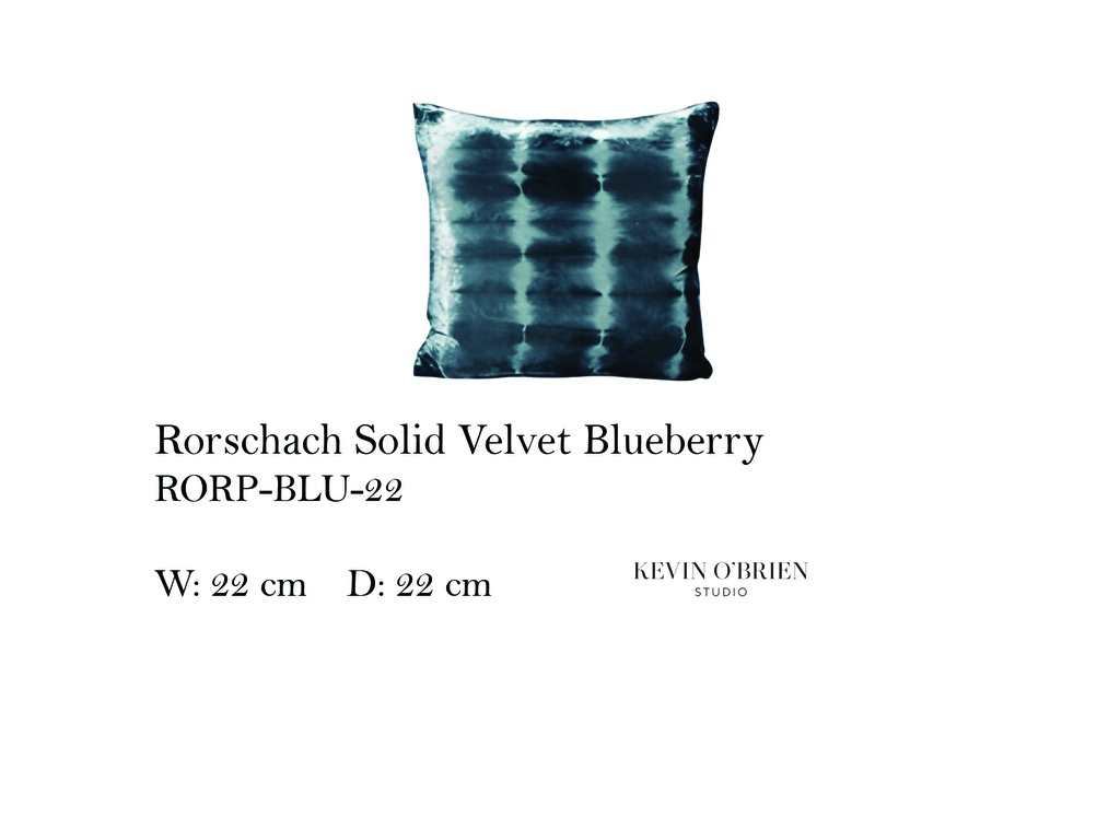 RORSCHARMANI CASAH VELVET PILLOW (BLUEBERRY)