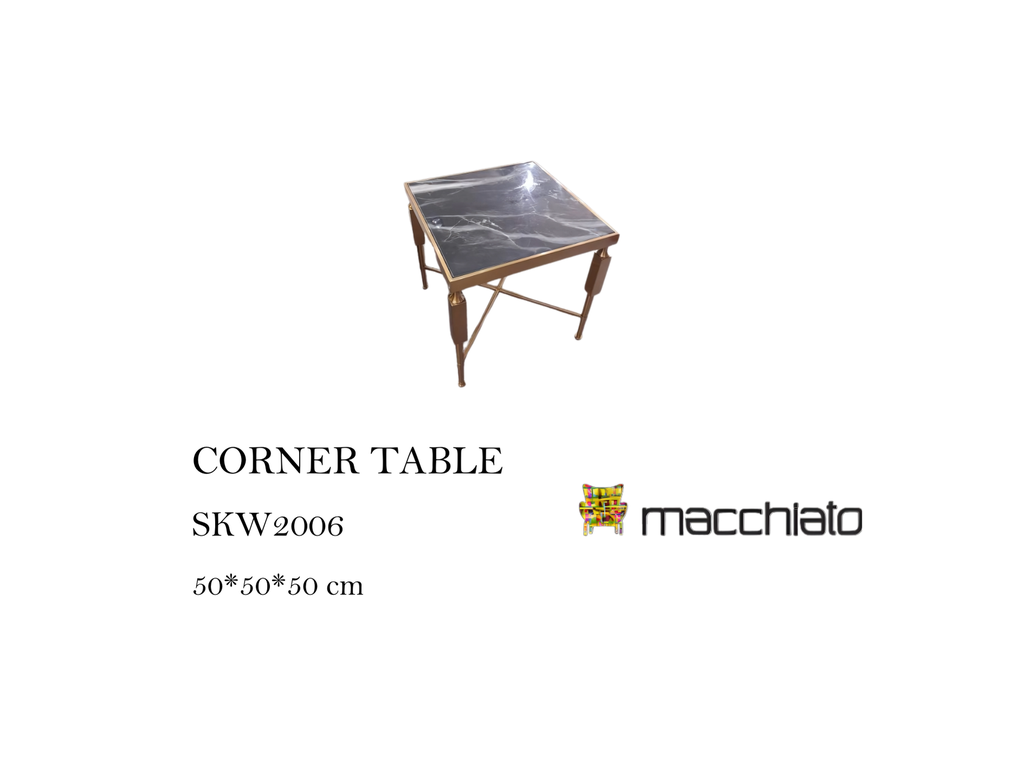 CORNER TABLE ( BLK MARBLE)