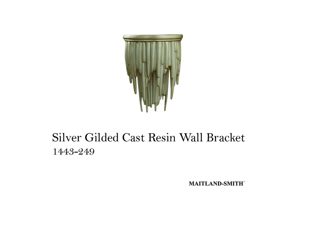 SILVER GILDED CAST RESIN WALL BRACKET