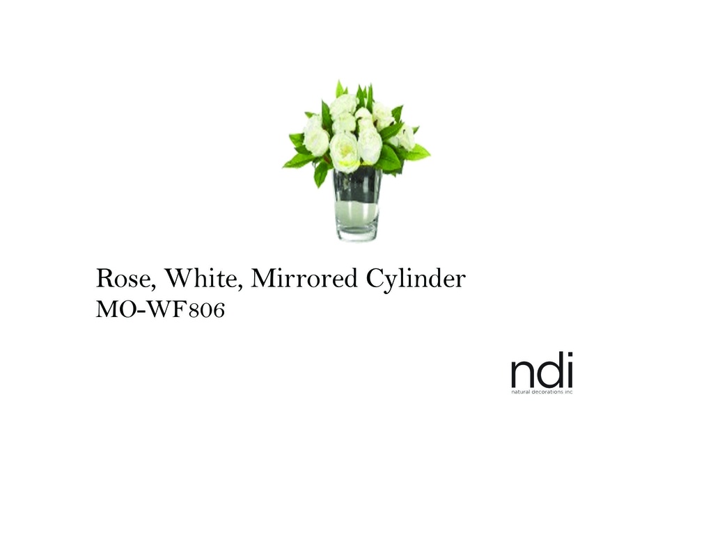 ROSE, WHITE, MIRRORED CYLINDER