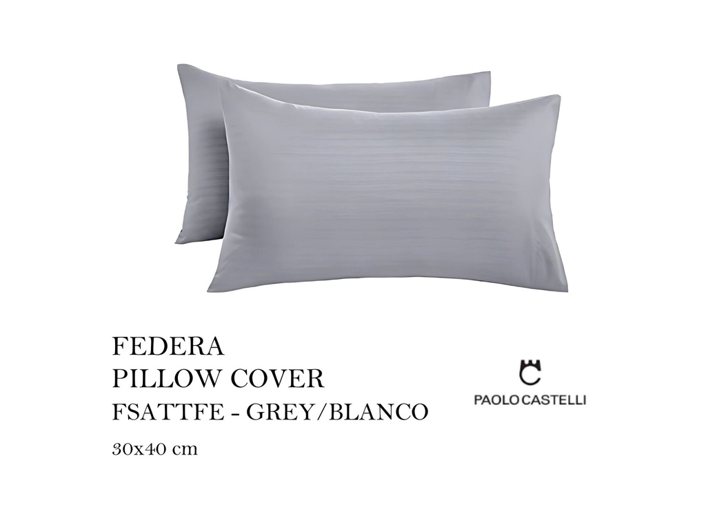 FEDERA PILLOW COVER-GRAY