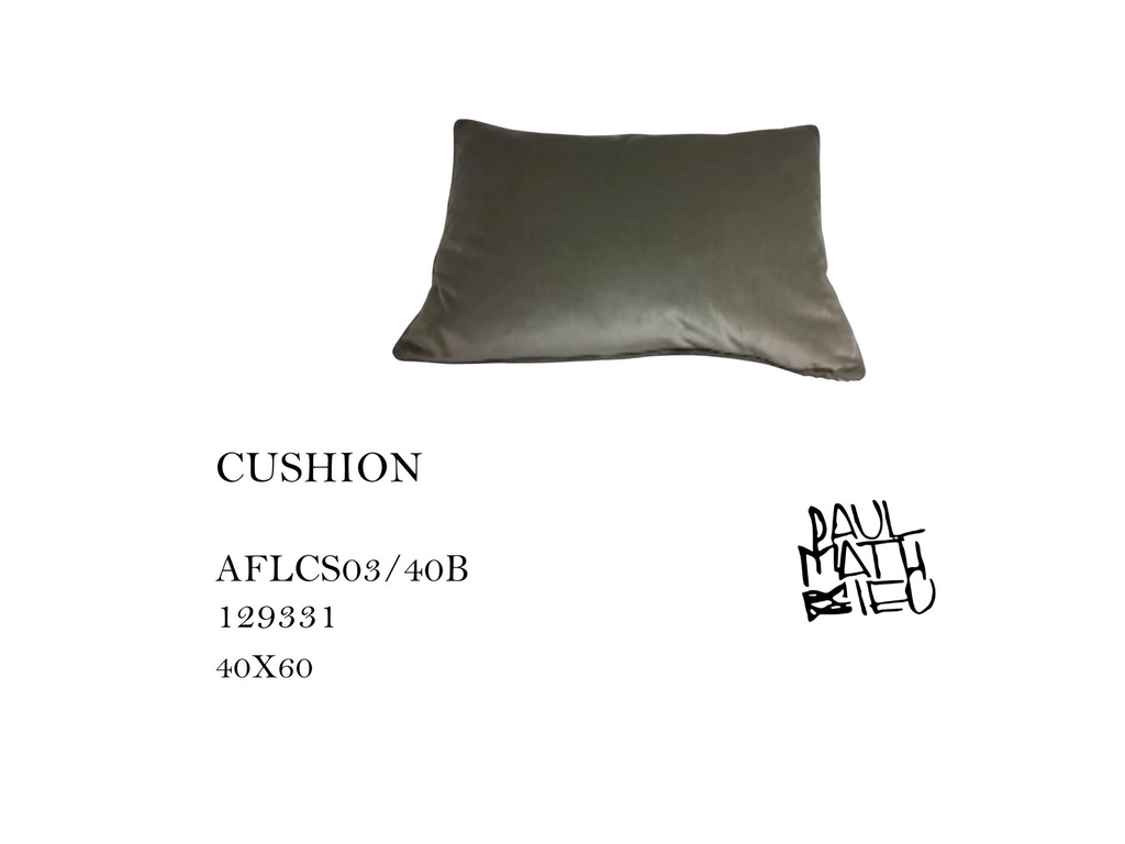 CUSHION W/FABRIC PIPING