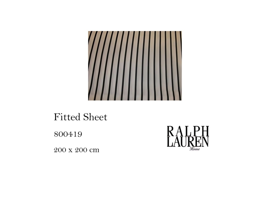 BSSTRIPE  FITTED SHEET BLACK
