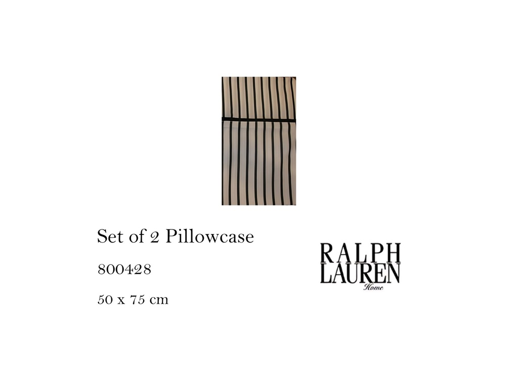 BSSTRIPE PILLOW CASE BLACK