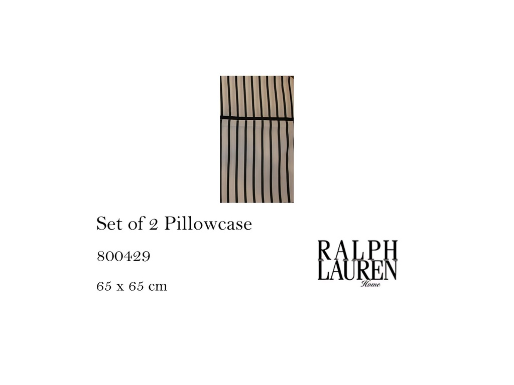 BSSTRIPE PILLOW CASE BLACK