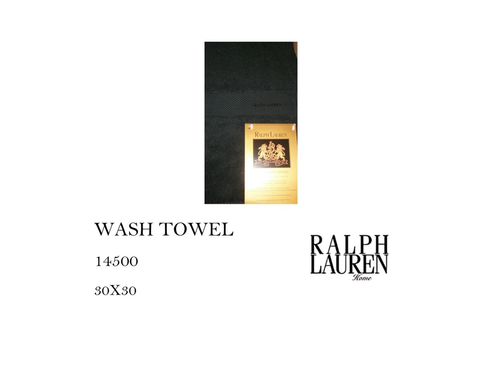 CLAVENUE BLACK TOWEL  (1 STRIPE)