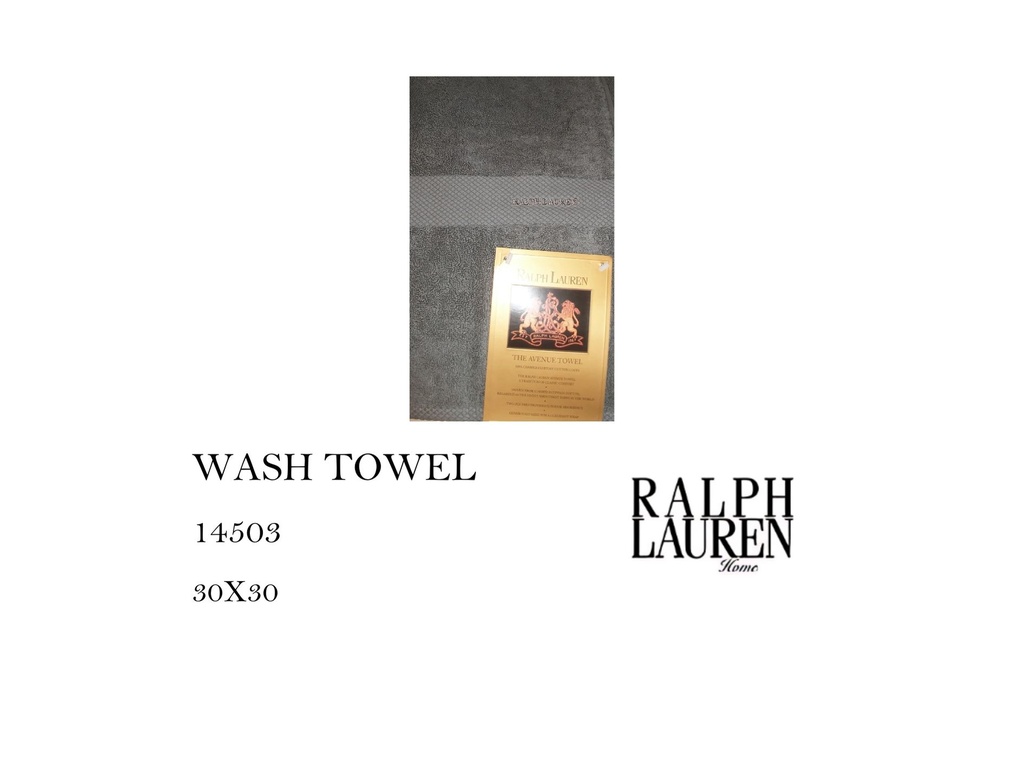 CLAVENUE  DARK GREY TOWEL (1 STRIPE)