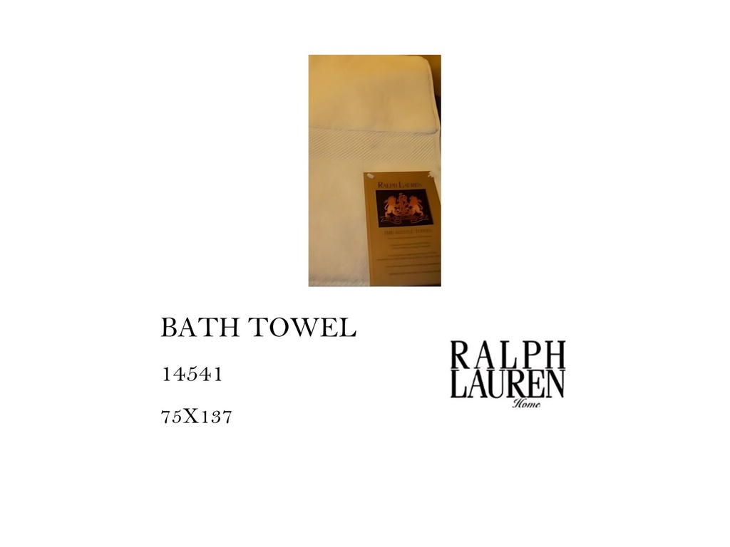 CLAVENUE SAND  BATH TOWEL (1 STRIPE)