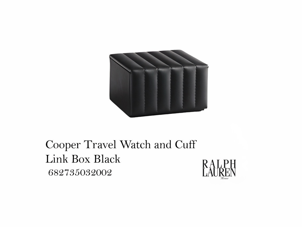 Cooper Travel Watch and Cuff Link Box Black