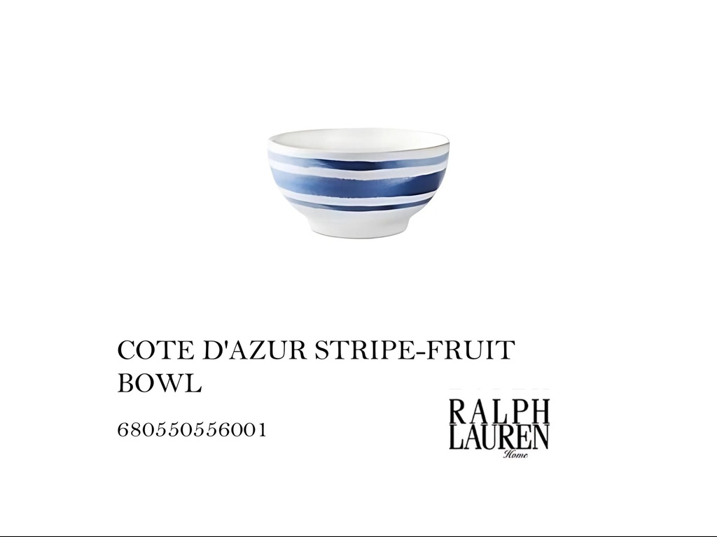 COTE D.AZUR STRIPE-FRUIT BOWL