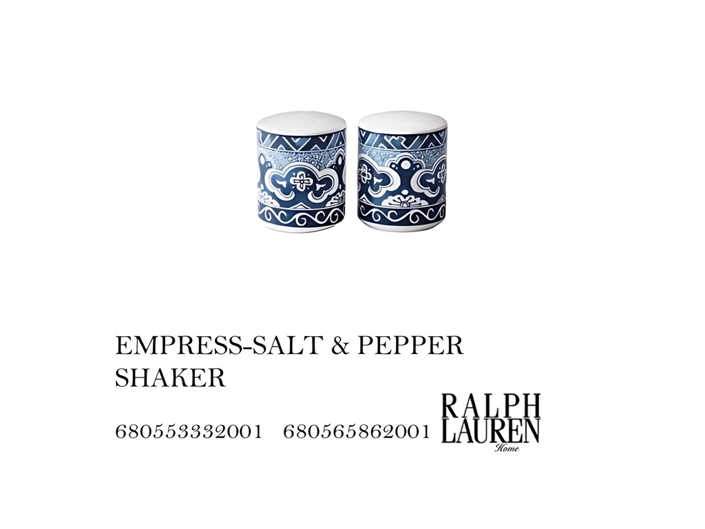 EMPRESS-SALT & PEPPER SHAKER