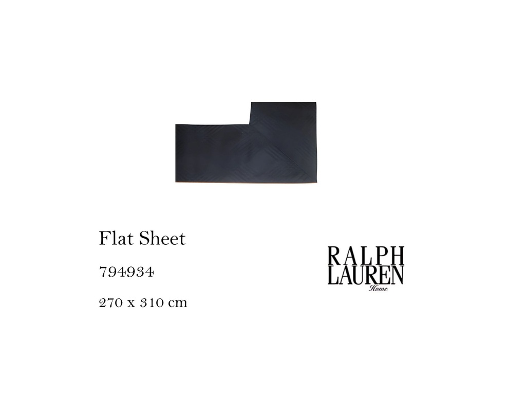 FLAT BED SHEET (WHITE/BLUE)