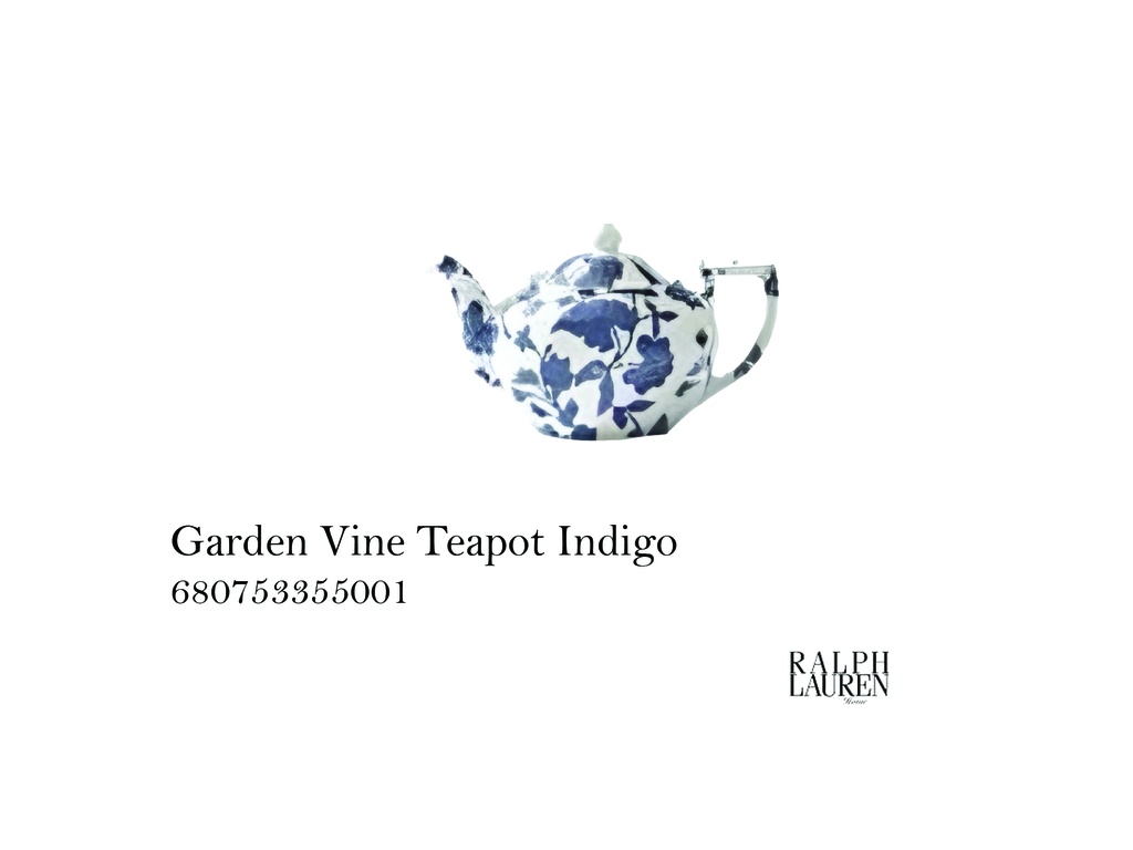 Garden Vine Teapot Indigo