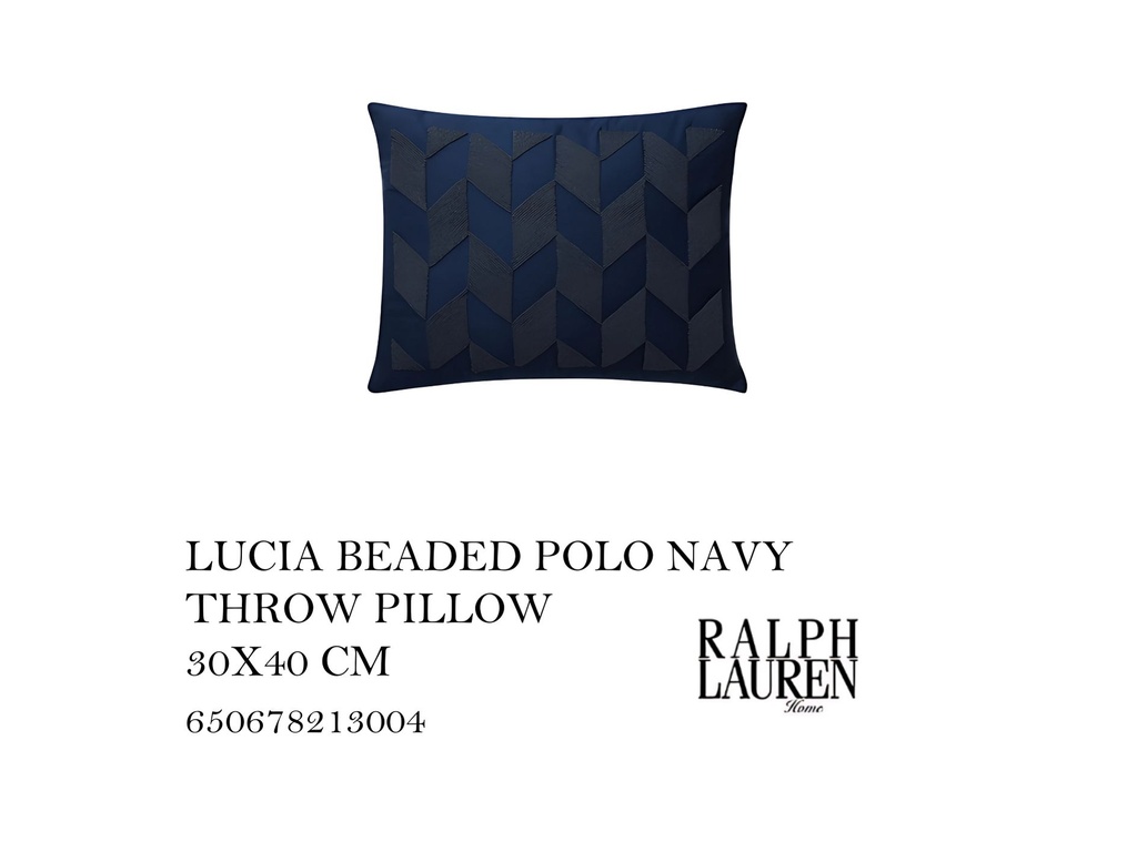 LUCIA POLO NAVY PILLOW