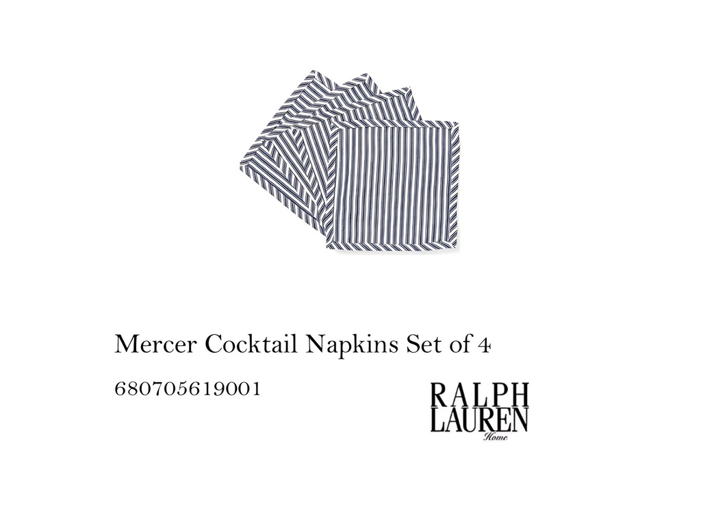 Mercer Cocktail Napkins Set of 4
