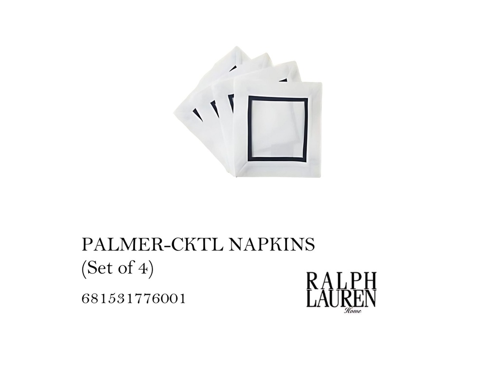 PALMER-CKTL NAPKINS SET OF 04