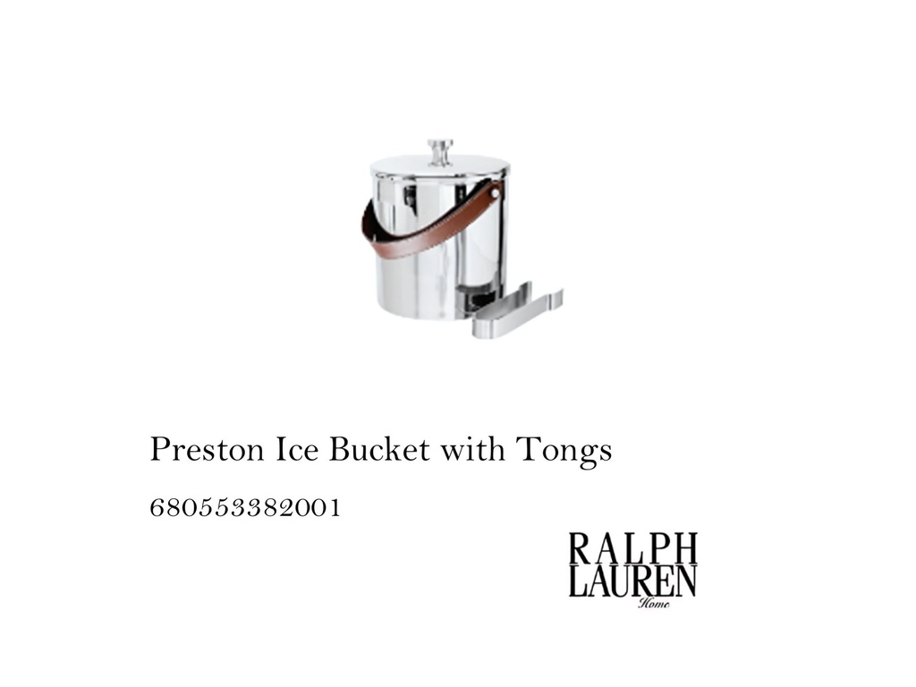 PRESTON-ICE BUCKET & TONGS